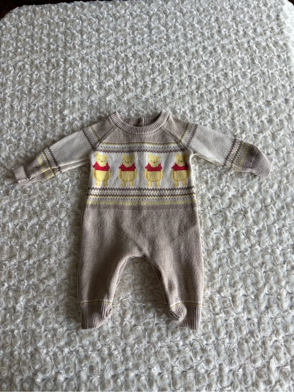 Disney x Janie and Jack Size 0-3 Months Winnie the Pooh Sweater Romper
